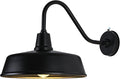 Barn Lights Outdoor Gooseneck - 15 Black Dusk to Dawn Exterior Barn Lights for House Farmhouse Wall Lighting Fixtures with Photocell for Porch Garage (15 Diameter 1pc)