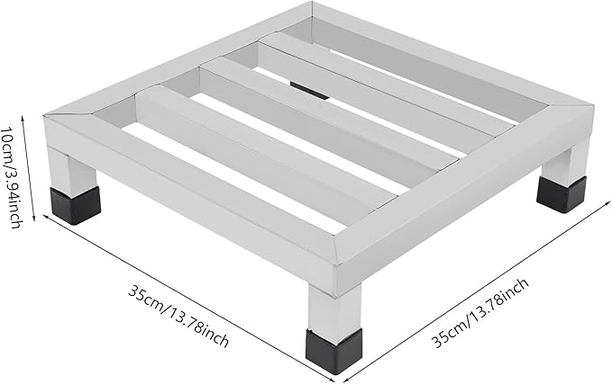 Stainless Steel Dunnage Rack 2 Pack Dunnage Racks with 1000Lbs Capacity Commercial Food Floor Rack for Shopping Mall Supermarket Warehouse Home Storage (2 14 x 14 x 4)