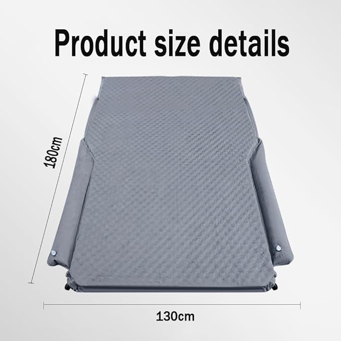 Car Inflatable Mattress for Audi Q7 4M SUV 2015-2024 with Air Pump Self-Driving Camping Travel Thickened Foldable Air MattressBlack-Without Pillow