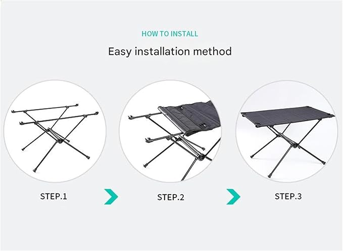 Portable Outdoor Side Table Folding Waterproofs Hiking Backpacking Fabric Metal Texture for Carrying Backpacking
