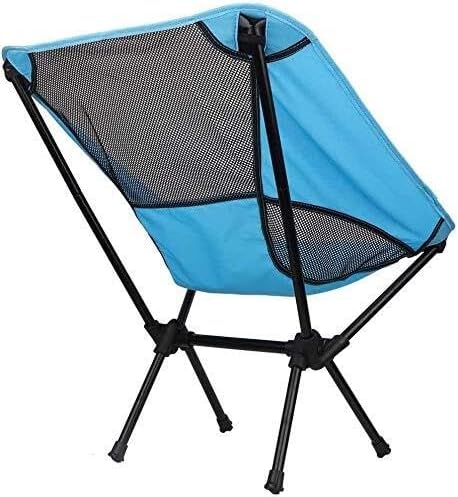 Lahomie Portable Camping Chair Heavy Duty Folding Beach Chair Lightweight Picnic Chair with Carry Bag Supports Up to 100kg Blue