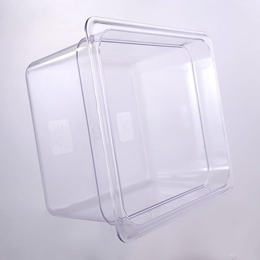 6-Pack 4-Inch Deep Clear Polycarbonate Food Pans - Half Size Commercial Hotel Pans (12.8 x 10.4) 6.7 Qt Capacity NSF Certified for Restaurants Hotels &amp Catering