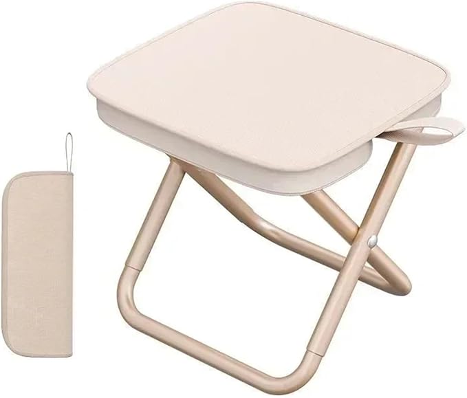 Compatible for Ultralight Foldable Stool 3-in-1 Portable Outdoor Picnic Camping Folding Chair Ultra Light Fishing Travel(Yellow)