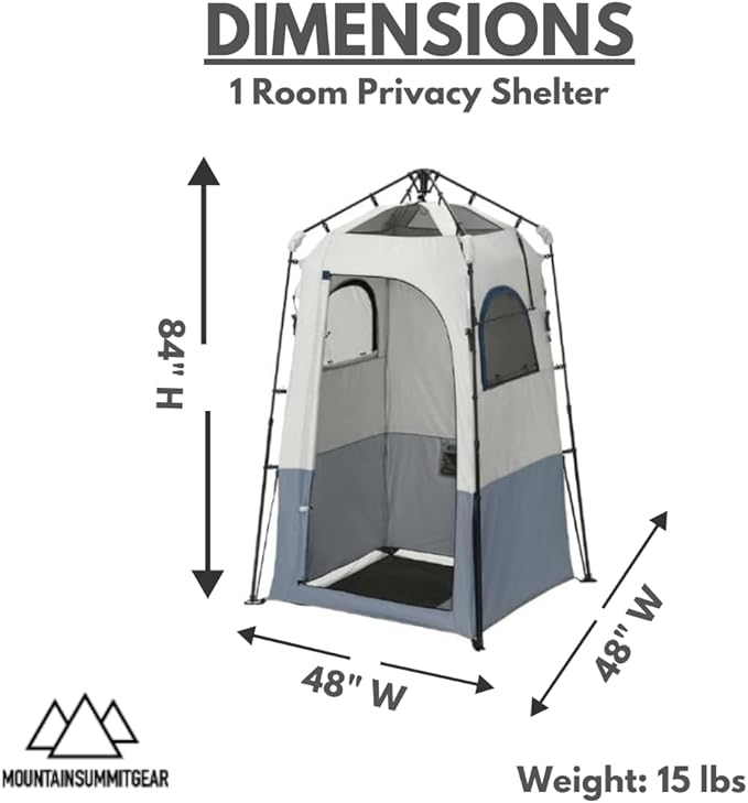 Caddis Rapid Privacy Shelter 1/2-Rooms Camping Shower &amp Portable Toilet Tent Privacy Tents for Camping Pop Up Tent for Showering Changing or Lavatories Portable Shower (by Caddis Sports Inc.