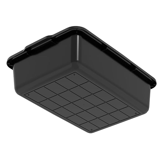 Xyskin 4 Pack 23 L Commercial Bus Tubs Large Rectangle Dish Tub Restaurant Bus Pans Black