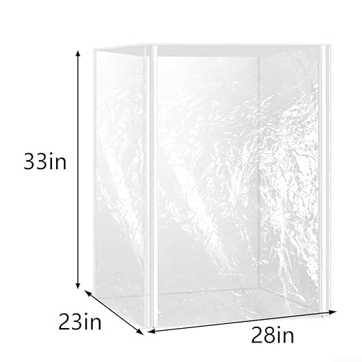 Heavy-Duty Transparent Foodservice Sheet Rack Cover Bakery - 28 x 23 x 61 - Easy Fold &amp Store(28 * 23 * 33in)