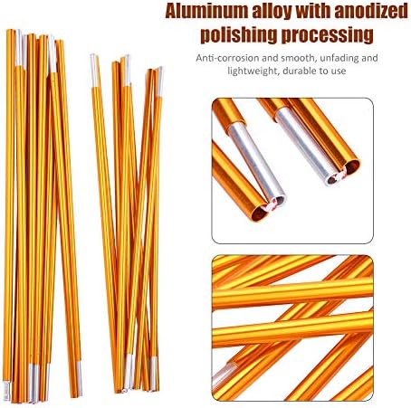 2Pcs Outdoor Camping Tent Poles 7.9mm / 0.3in Telescoping Tent Pole Awning Shelter Suitable for Camping HikingBackpacking for Camping Tents and Accessories
