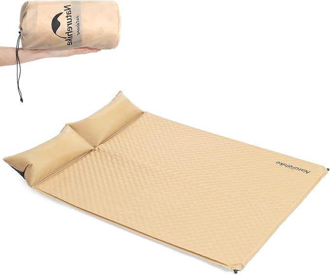 Naturehike Camping Sleeping Pad with Quick-Inflating Ultralight Memory Foam Sleeping Mat for Camping Backpacking Hiking Traveling Tent Yellow