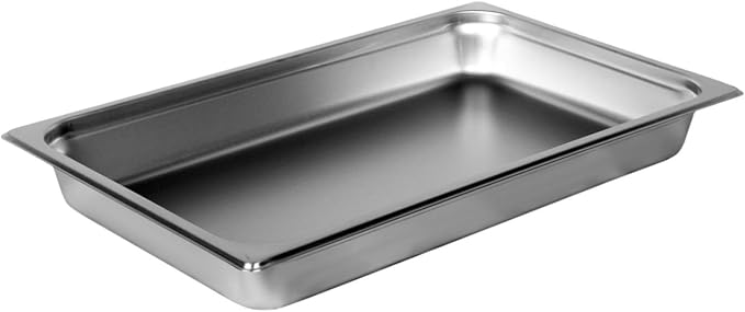 Soro Essentials- Full Size 2-1/2 Deep Stainless Steel Anti-Jamming Steam Table Pan 22 Gauge- Chafer Food Pan Stackable Anti-Jam Steam Pans for Hotel Restaurant Supplies Party Buffet Event Catering
