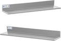 Hally Stainless Steel Wall Shelf 8.6 x 30 Inches 58 lb NSF Commercial Heavy Duty Wall Mount Floating Shelving for Restaurant Kitchen Home Hotel and Bar 2 Pack