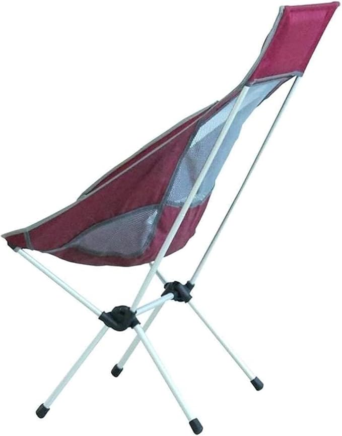 Portable Folding Outdoor Camp Chair with Backrest Lightweight Moon Chair for Fishing Camping and Hiking Aviation Aluminum Alloy