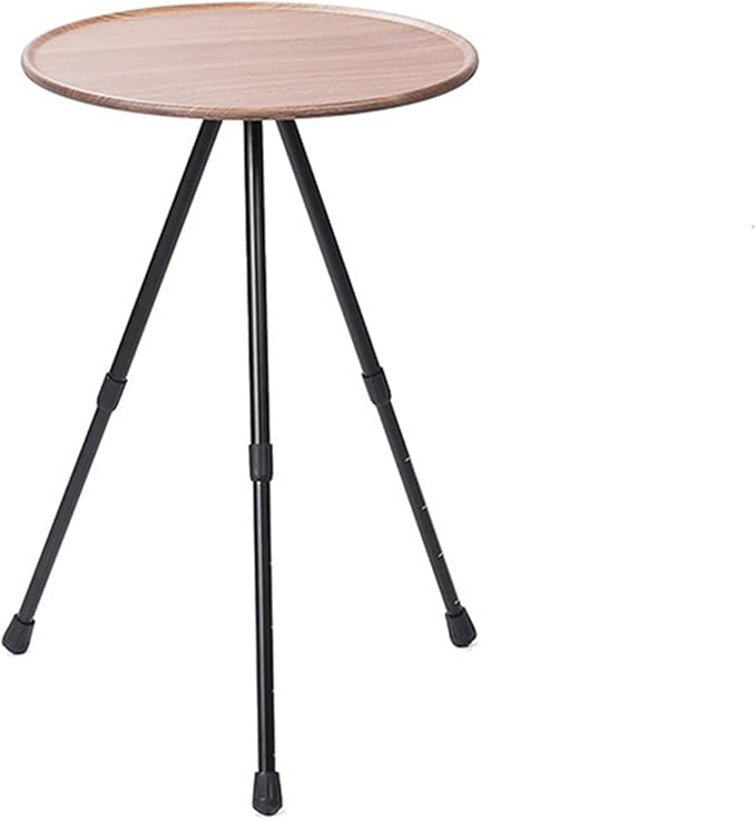 Folding Round Table Telescopic Outdoor Table Three-legged Dining Table Aluminum Alloy Table for Hiking Camping