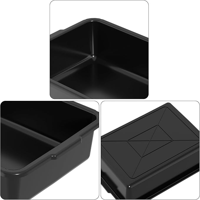 Set of 12 15 L Plastic Bus Tub Commercial Bus Box Black Restaurant Food Service Dish Tub