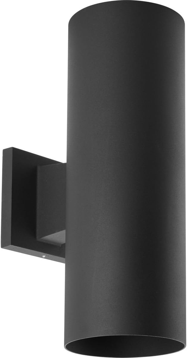 Cylinder Collection 5 Modern Outdoor Up/Down Wall Lantern Light Black