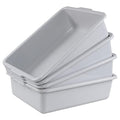 25 L Plastic Commercial Bus Tubs Restaurant Bus Boxes Gray 4 Packs