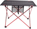 SUPVOX Outdoor Folding Picnic Table Set Lightweight Aluminum Alloy Easy Assembly Portable Camp Table for Picnics Camping Hiking Fishing and Outdoor Activities Medium Red