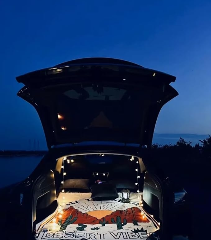 Customized for Tesla Model Y Air Mattress Drop Stitch Portable Camping Mattress Comfort Car Sleeping Mat with Manul Air PumpStorage Bag Tesla Model Y Accessories