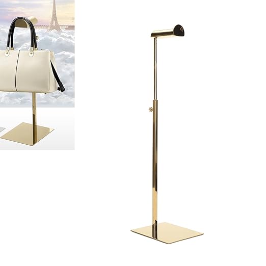Bags Display Rack Stainless Steel Handbag Display Holder for Clothing Shops Shopping Malls Mirror - Stylish Multifunctional Design Durable Rust Easy Installation (Mirror Gold)