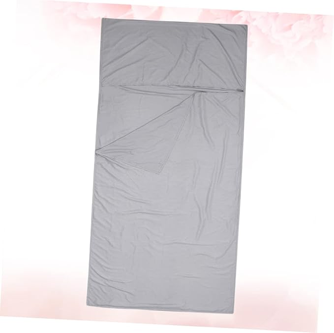 SUPVOX Portable Liner for Adults Lightweight Sleep Sack Travel Sheet Grey for Camping Hiking Hotels and Train Travel