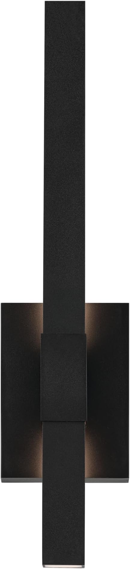 Kichler Nocar 22.25 inch LED Outdoor Wall Light in Textured Black for Walls Exterior Doors Garage Porch or Patio Walls (30 H x 5 W x 3.5 Ext.) 59145BKT
