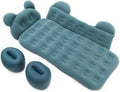 Car Inflatable Air Mattress for Mercedes-Benz EQS SUV 2022 2023 2024 2025 Inflatable Back Seat Car Bed Double-Sided Portable Camping Travel Sleeping BedDark Green-Cartoon Design