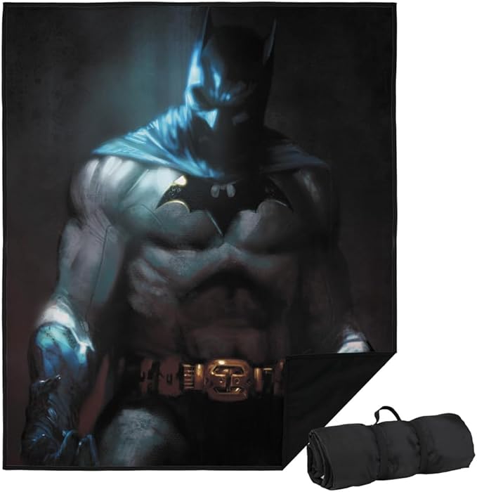 LOGOVISION Batman Classic Silhouette Outdoor Blanket for Picnic Beach Camping Park Tailgate 50x60