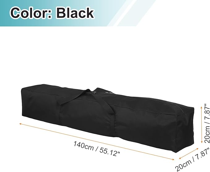 HARFINGTON 2pcs Camping Chair Replacement Bag 55.1 x 7.9 Folding Chair Carry Bag Oxford Cloth Storage Tent Bag with Handle Strap for Travel Outdoor Camping Sports Black