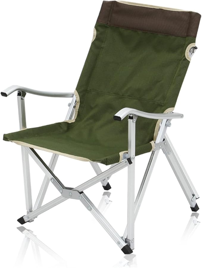 Outdoor Aluminum Alloy Folding Fishing Chair for Beach Camping and Nap Portable Lounge Chair for Leisure and Back Support