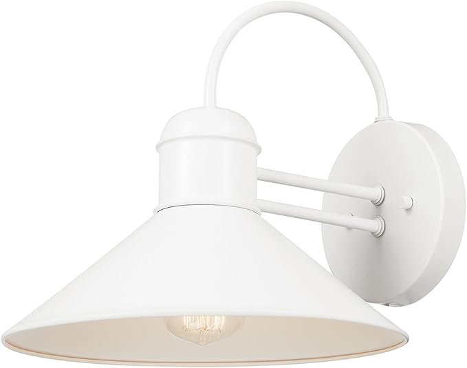 Globe Electric 44388 Novogratz x Globe Maxwell 11 Outdoor Wall Sconce Matte White