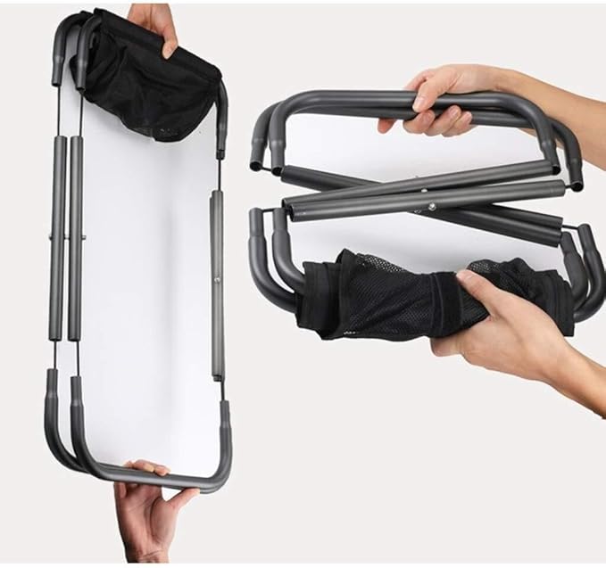 Portable Folding Camping Stool with Storage Mesh Pocket Compact &amp Lightweight Ideal for Outdoor Activities - 31x36x40CM