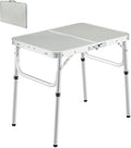 REDCAMP Small Folding Camping Table2ft Portable Aluminum Outdoor Small Foldable Table Adjustable Height Lightweight for Picnic Cooking Beach
