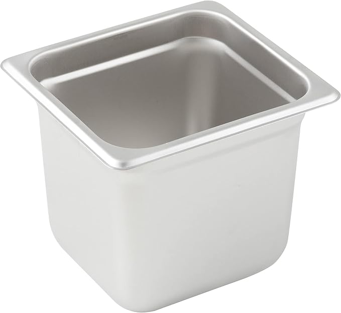 Soro Essentials- 1/6 Size 6 Deep Stainless Steel Anti-Jamming Steam Table Pan 22 Gauge- Chafer Food Pan Stackable Anti-Jam Steam Pans for Hotel Restaurant Supplies Party Buffet Event Catering
