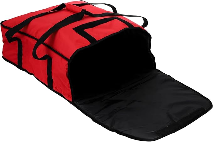 DEAYOU Large Pizza Bag Insulated Pizza and Food Delivery Bag Professional Thermal Pizza Warmer Bag Hot Pizza Carriers for Transport Moisture Free Heavy Duty 22 x 22 x 8 Red