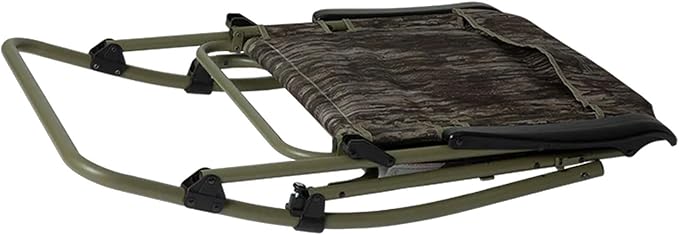 Banded Folding Rocking Chair | Lightweight Portable Weather-Resistant Extra-Wide Padded Outdoor Hunting &amp Camping Chair with Tubular Steel Frame &amp Armrests Realtree Legacy