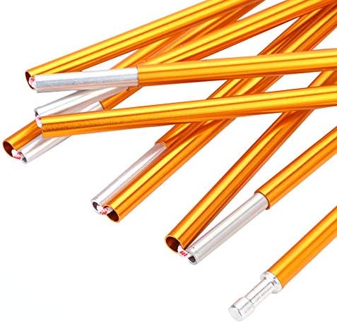 2Pcs Outdoor Camping Tent Poles 7.9mm / 0.3in Telescoping Tent Pole Awning Shelter Suitable for Camping HikingBackpacking for Camping Tents and Accessories