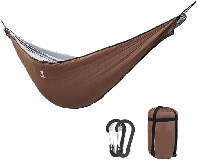 Portable Hammock Underquilt Winter Cold Weather Warm Under Quilt for Outdoor Camping Hiking Traveling Supplies(White)