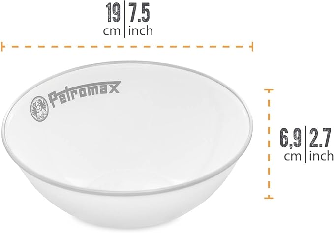 Petromax Enamel Bowls White Set of 2 (1 Litre)