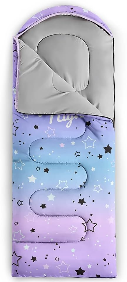 QOOMO Camping Sleeping Bags3 Season Warm &amp Cool WeatherLightweightWaterproof Sleeping Bags for Adults &amp KidsTravelingand OutdoorsCamping Gear Equipment
