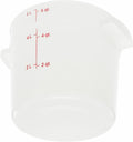 Carlisle FoodService Products Storplus Round Food Storage Container with Stackable Design for Catering Buffets Restaurants Polyethylene (Pe) 6 Quart White (Pack of 12)