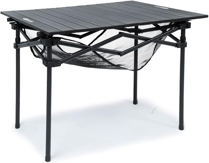 Whitsunday Aluminum Folding Outdoor Camping Table Compatible with Wagons (Carbon Black Square (H))