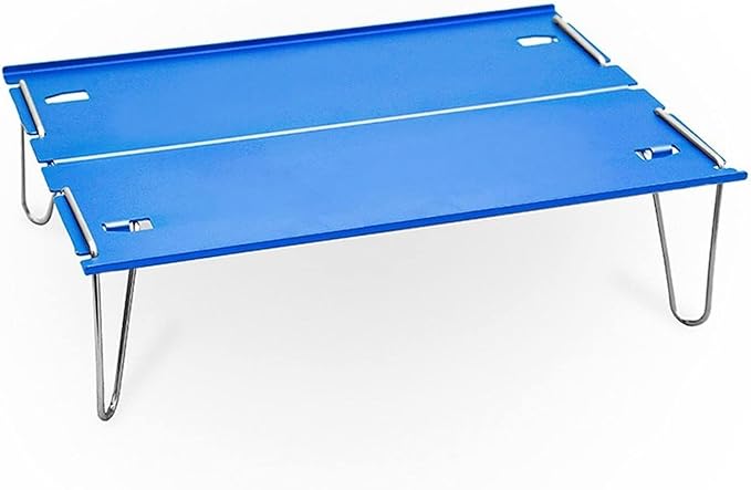 Portable Folding Camp Table Lightweight Aluminum Outdoor Picnic Desk Compact Hiking BBQ Folding Table with Storage Bag