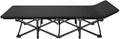 Folding Cot Lounge Chair with Removable Cushion Portable Heavy Duty Adjustable Pillow Reclining Compact Design for Outdoor Beach Camping Patio Garden
