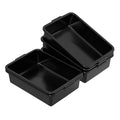 8 Liters Small Commercial Plastic Bus Tubs Black Plastic Bus Boxes for Restaurant 5 Packs