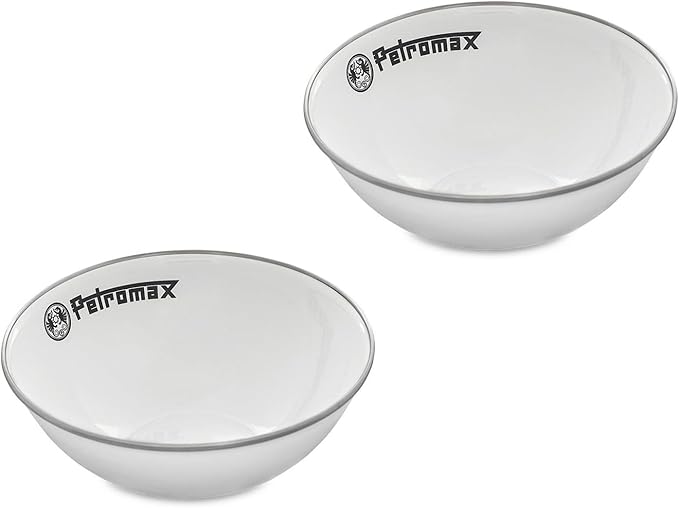 Petromax Enamel Bowls White Set of 2 (1 Litre)