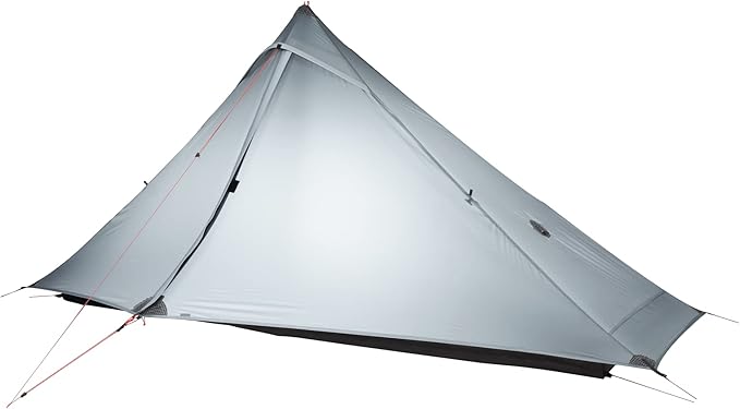 3F UL GEAR Lanshan 1 pro Tent Outdoor 1 Person Ultralight Camping Tent 3 Season Professional 20D Silnylon Rodless Camping Tent Waterproof Backpacking Tent for Camping Hiking Trekking(Gray)