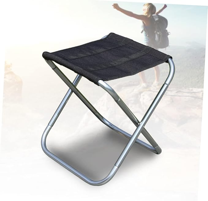 Folding Camping Stool Aluminum Alloy Heavy Duty Compact for Outdoor Activities Travel-Friendly