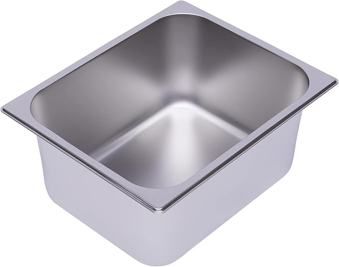 6 Pack 1/2 Size Stainless Steel Steam Hotel Pan 12.99x10.24x6in Steam Table Pan Food Service Pan for Party Kitchen Restaurant Hotel