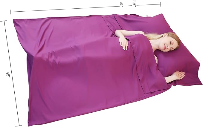 JITTY Sleeping Bag Liner Travel Sheet for Business Camping Backpacking Hiking Mountain Climbing Home Hostels Train 83x45