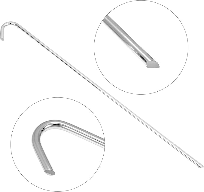 QWORK Metal Tent Stakes 120 Pack 9-Inch Heavy Duty Camping Tarp Stakes Galvanized Steel Garden Edging Fence Hooks Canopy Anchors