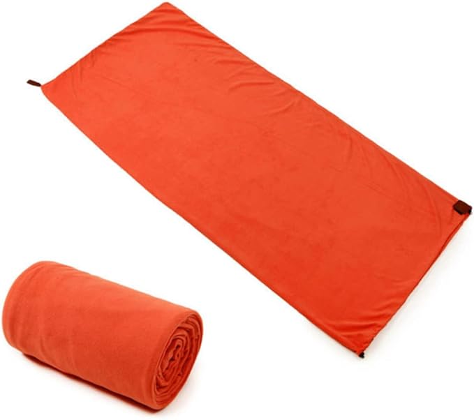 Mikikit Lightweight Sleeping Bag Fleece Sleeping Bag Liner for Outdoor Activities Survival
